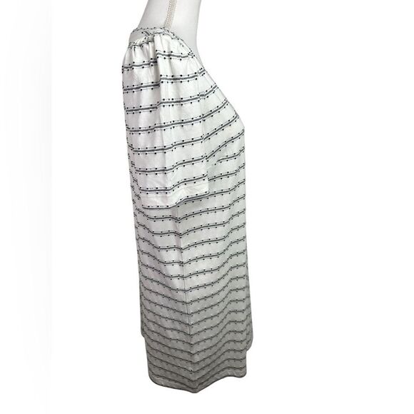 LOFT Textured Puff Sleeve Shift Dress Size M - Picture 7 of 12